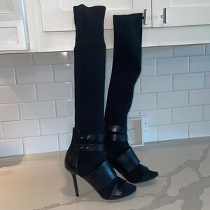 Arvid Yuki Stocking Black (Knee-High) High Heeled Boots  37.5 Made in Italy